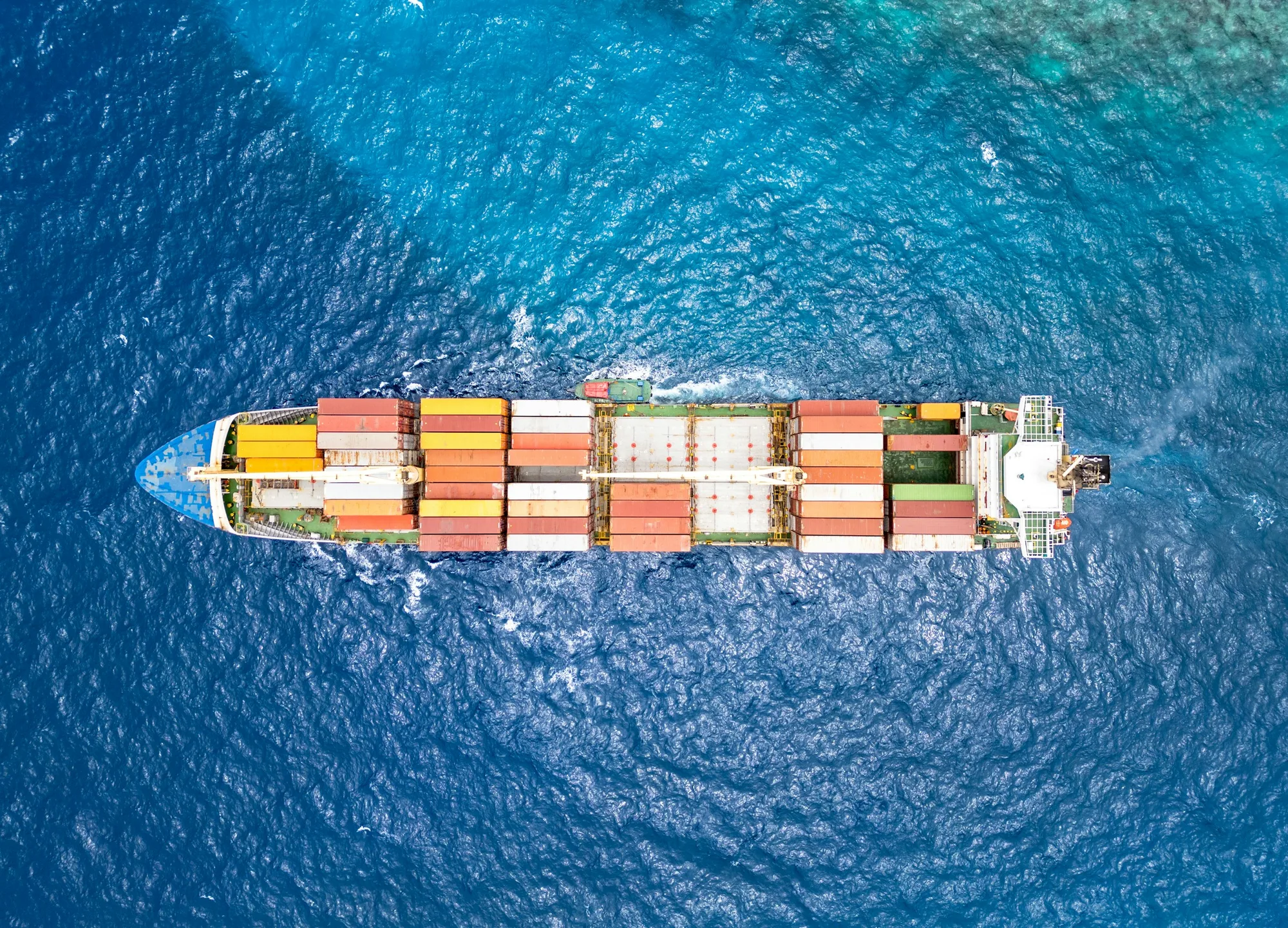 Cargo vessel at sea